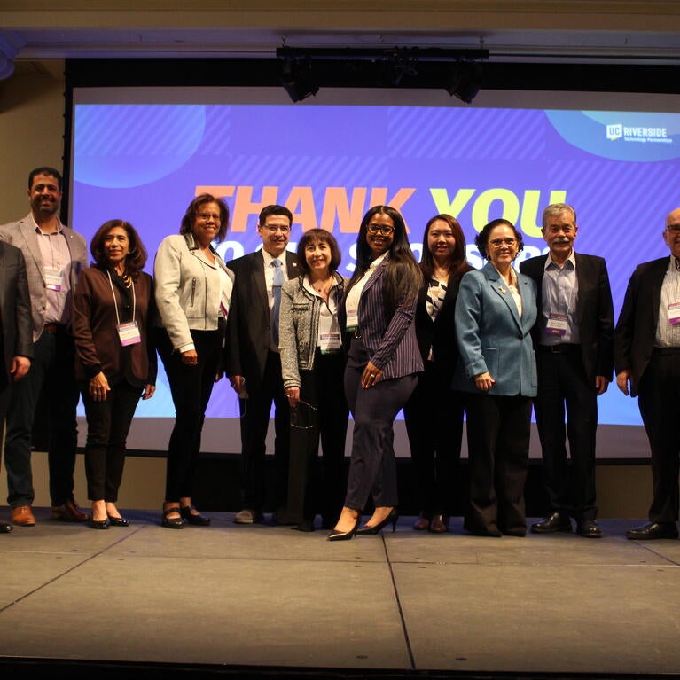 The winners of the 2025 SoCal OASIS Pitch Challenge pictued with the esteemed judges and speakers.
