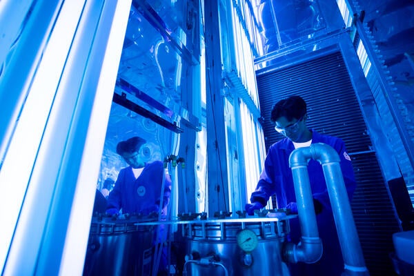 Marketing photo shoot at CE-CERT inside the atmospheric chamber at the Atmospheric Processes Lab on April 26, 2024.