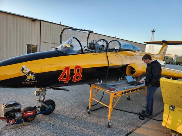 StarNav testing their technology on a jet plane